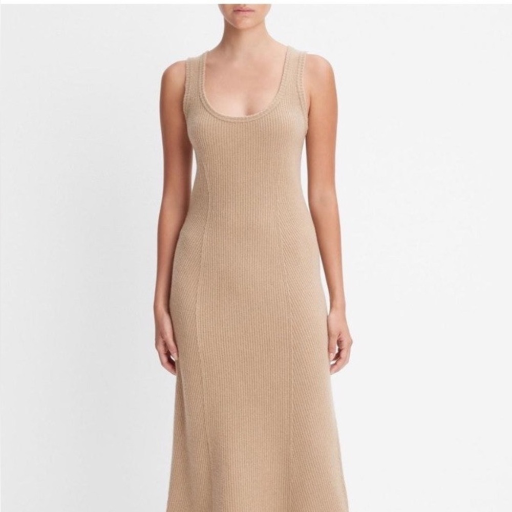 Vince Tan Wool & Cashmere Dress